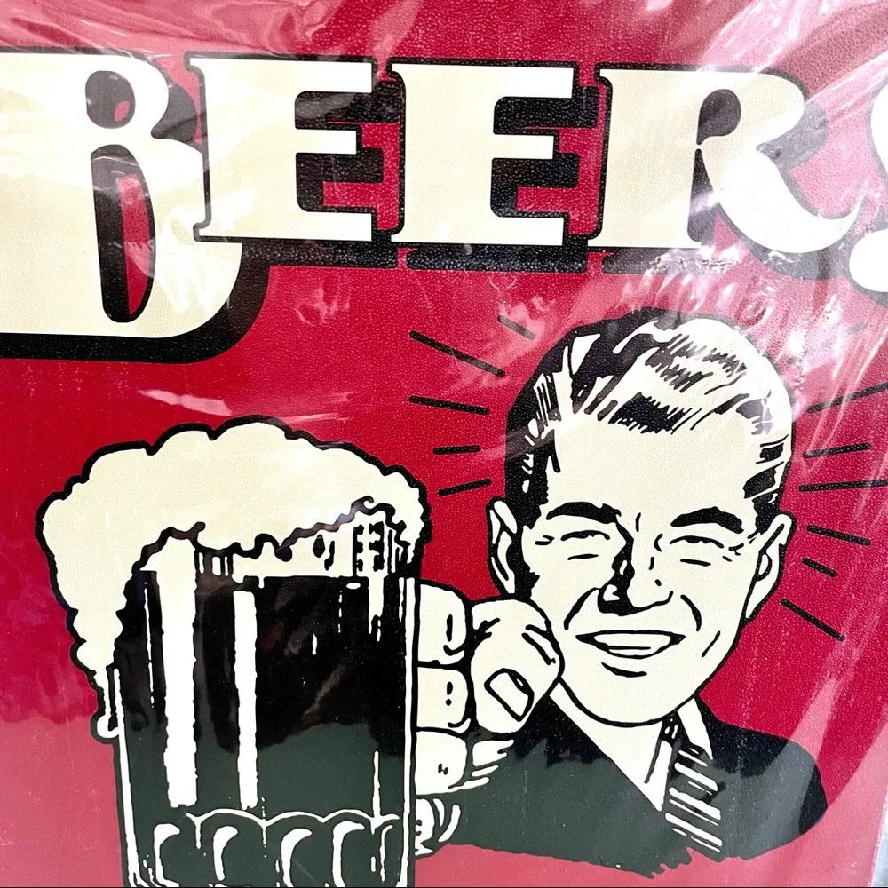 NEW Beer Just Supersize Me Metal Sign